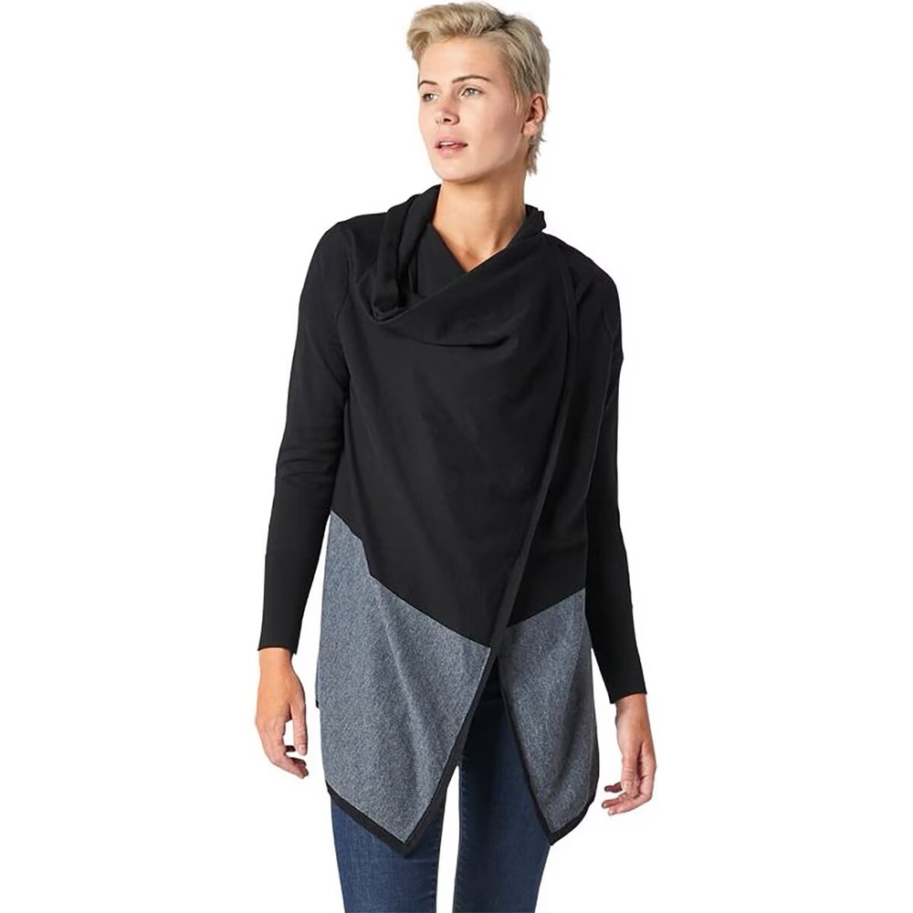 Smartwool edgewood black grey cardigan sweater
